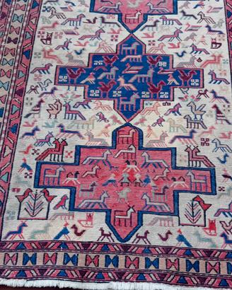 vecchio tappeto shahsevan sumak caucaso 100x140