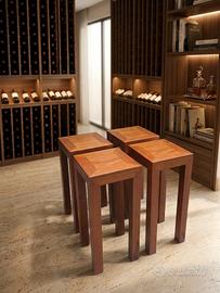 n. 4 tavoli teak misure 45x45x110 250€