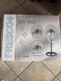 Ventilatore a piantana in acciaio