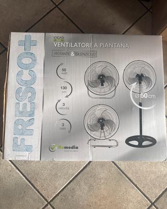 Ventilatore a piantana in acciaio