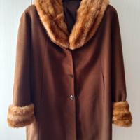 cappotto oversize con pelliccia