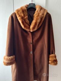 cappotto oversize con pelliccia