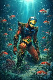 Actarus Goldrake Sea Stampa Artistica Concept Art