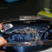 Borsetta da sera (pochette) di raso blu