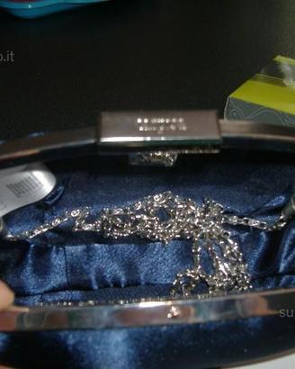 Borsetta da sera (pochette) di raso blu