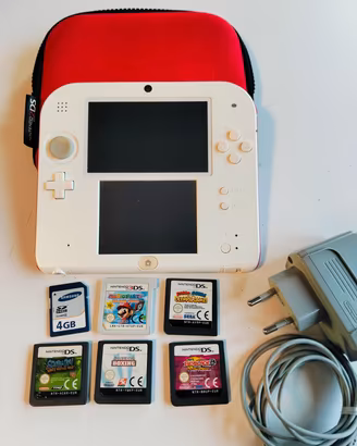 Nintendo 2DS/3DS + caricatore  e custodia + giochi