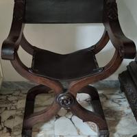 Poltrona Savonarola restaurata