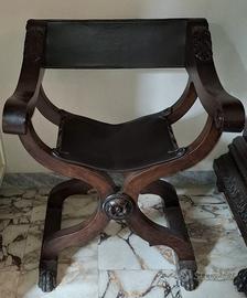 Poltrona Savonarola restaurata