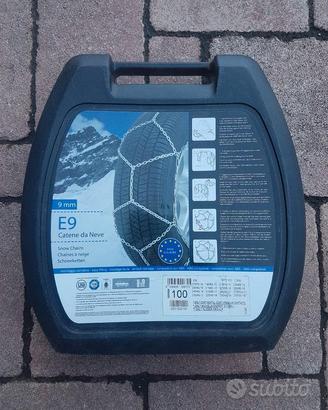 Catene neve E9 9mm gruppo 100 nuove UNI TUV