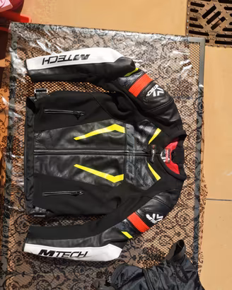 giacca moto 48 in pelle perfetta mtech