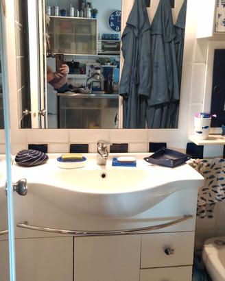 mobile bagno + specchio + armadietto con specchio