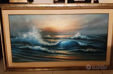 Quadro ad olio - Marina al tramonto