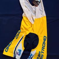 pantaloni bici salopette nuova con cartellino tg.M