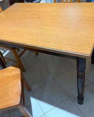 Tavolo artigianale in legno rovere