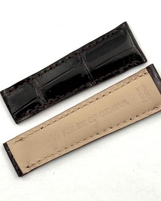 Cinturino Rolex Cocco Bordeaux 20/16mm Deployante