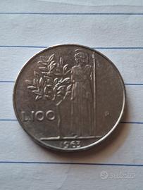 100 lire Minerva 1963