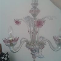 Lampadario tre luci murano