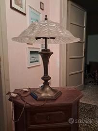 lampada anni 40 altezza 52 cm diametro vetro 42