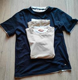DUE T-SHIRT  MARKUP CON CONTRASTI  100% COTONE