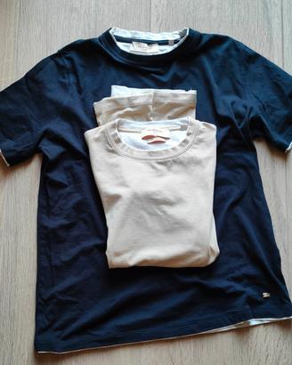 DUE T-SHIRT  MARKUP CON CONTRASTI  100% COTONE