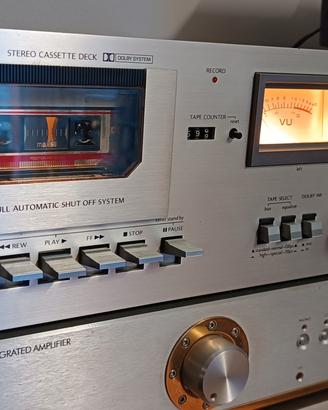 Mitsubishi DT-4550 Piastra Cassette Con Vu-Meter 