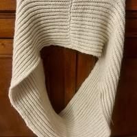 Sciarpa ad anello color panna