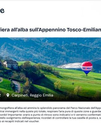 Volo mongolfiera Carpineti appennino