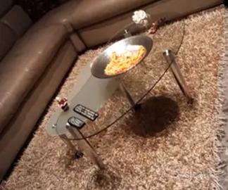 Tavolino in vetro di cristallo da soggiorno