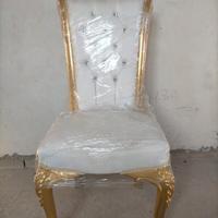 sedia stile barocco foglia  oro  ancora imballata