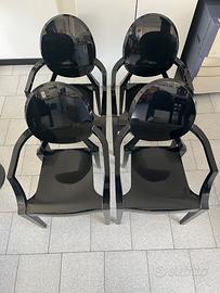 Kartell Louis Ghost 4 sedie colore nero