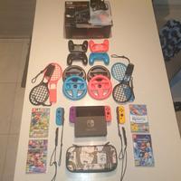 Nintendo switch console+giochi+accessori 