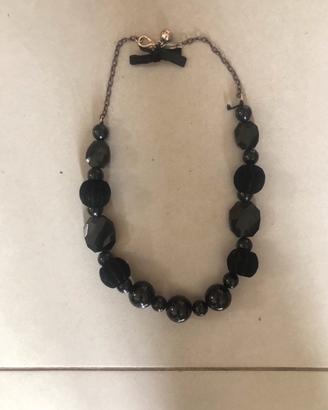Pinko collana in resina con boules