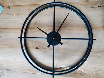 Orologio Moderno 55cm Metallo Nero 