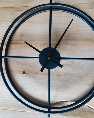 Orologio Moderno 55cm Metallo Nero 
