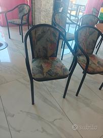 Sedie tappezzate in ferro  laccato