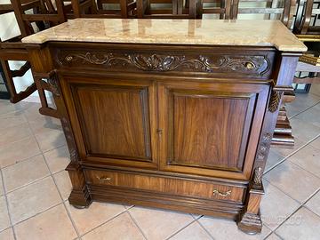 Servante legno con lastra marmo