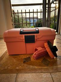 bauletto equitazione e due spazzole misura pony