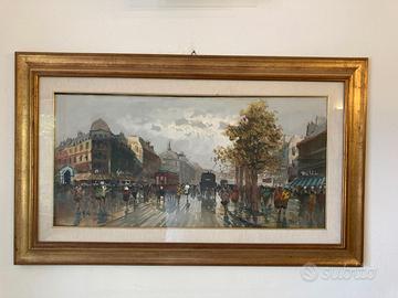 Quadro Giulio De Simone "Parigi" 78x38