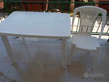 tavolo in plastica rettangolare 
