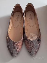 Ballerine a punta in pelle pitonata tg.38