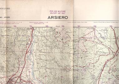 carte IGM 1:25000 e 1:50.000 uso militare 