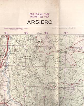 carte IGM 1:25000 e 1:50.000 uso militare 