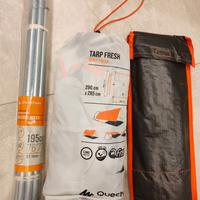 Tarp multifunzione Quechua Decathlon + pali aggiun