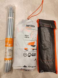 Tarp multifunzione Quechua Decathlon + pali aggiun