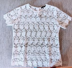 Maglia in pizzo floreale