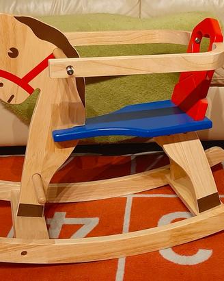 Cavallo a dondolo in legno "Gioco creativo"