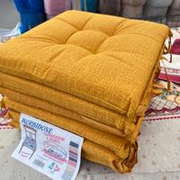 6 Cuscini Sedia Morbidone 40x40 Con Lacci