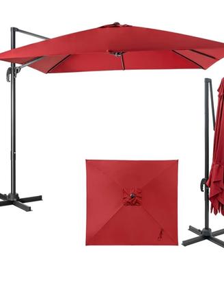 Ombrellone 2,5x2,5m rosso bordeaux