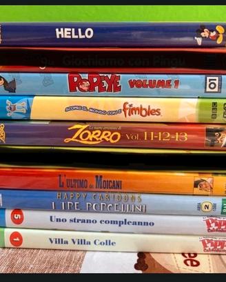 Lotto 10  DVD cartoni animati per bambini