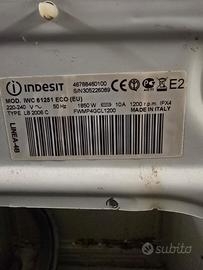 Ricambi per  lavatrice INDESIT mod. IWC 61251 ECO